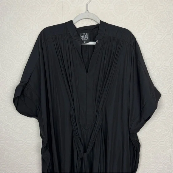 Ever By X The One Dress Project Multiwear Shirt Midi Belted Black Resort Flowy - Picture 9 of 15